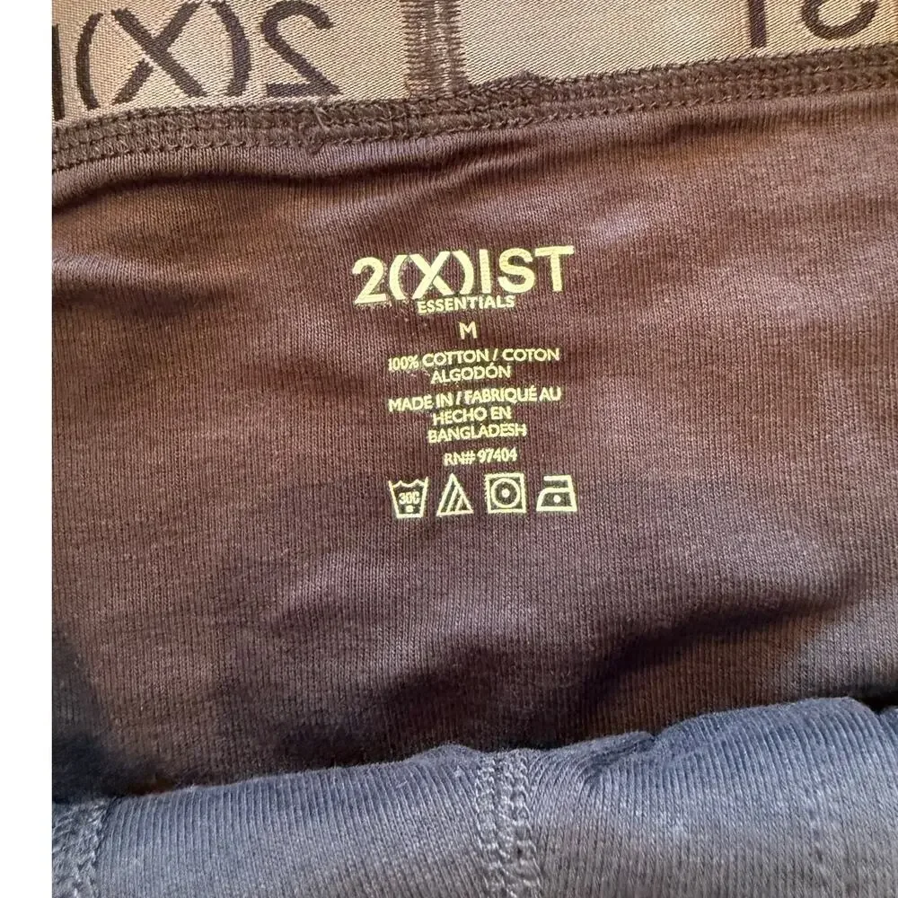 2(x)ist Men's Black Cotton Essential Boxer Briefs Underwear Size M 3-Pack